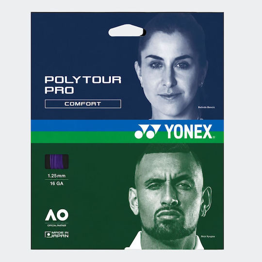 Yonex Poly Tour Tennis Racket String Purple Diameter 1.25mm
