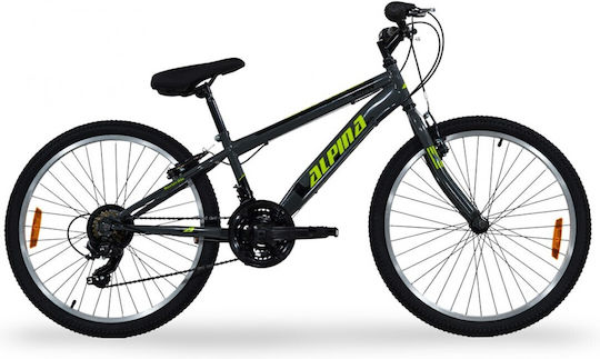 Alpina 24" Kinderfahrrad Mountainbike mit Aluminiumrahmen Grünes