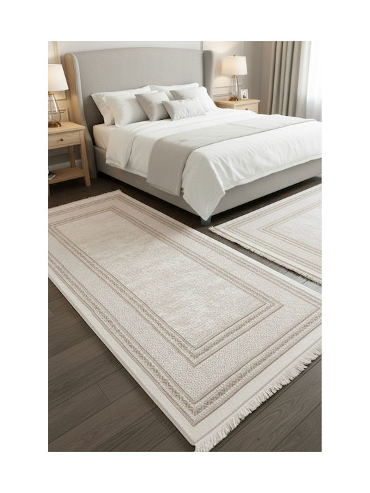 SteweHome Σετ Χαλιά Κρεβατοκάμαρας Μπεζ STE-028429-V63867-218330 3τμχ
