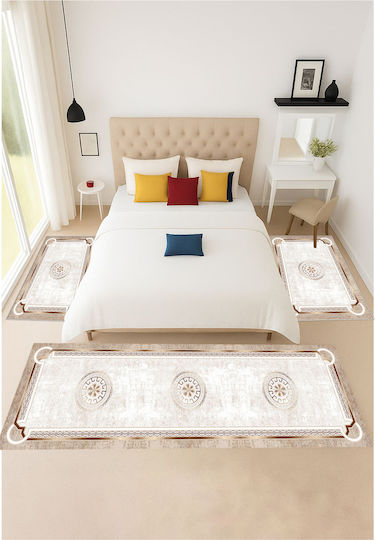 SteweHome Modern Schlafzimmer-Teppichsets Bettvorleger STE-028348-V63413-213563 3 Stück
