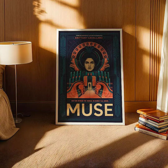 Music Poster Muse Ms030 40cm X 50cm Premium Μαύρο Ξύλινο Κάδρο