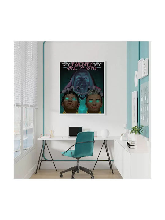 Music Poster Twenty One Pilots Ms037 40cm X 50cm Premium Μαύρο Ξύλινο Κάδρο