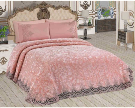 SteweHome Set Double Blanket 235x250cm Pink