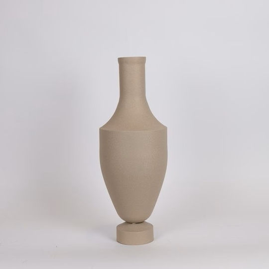 Vază Decorativă Metalică Bej 20x20xÎnălțime 56cm