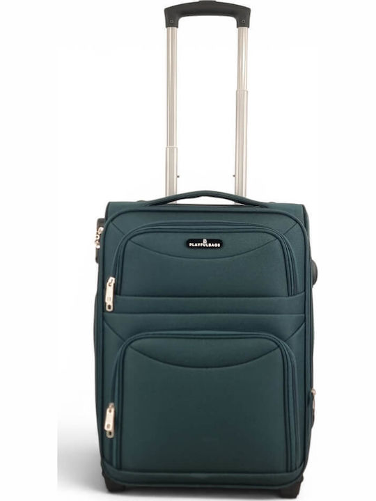 Playful Bags Cabin Travel Suitcase Green Height 53cm