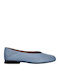 Casi Myra Leather Women's Ballerina Shoes in Blue Colour