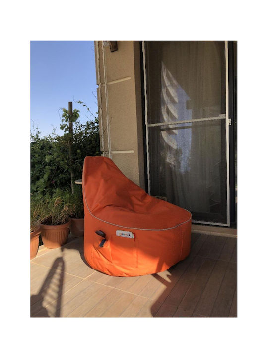 Πουφ Πολυθρόνα Αδιάβροχη Πορτοκαλί 40x60x70cm