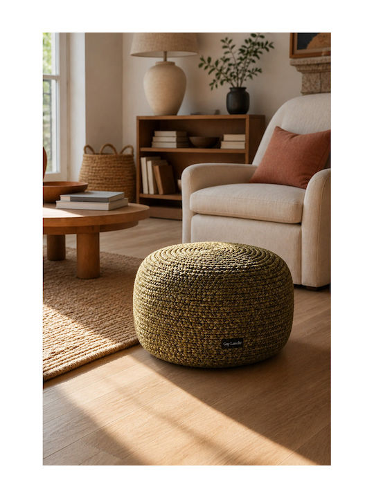 Πουφ Σκαμπό Αδιάβροχο Ottoman Olive 50x50x25cm