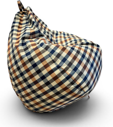 Pouf Birne Wasserdicht Karos 70x80cm