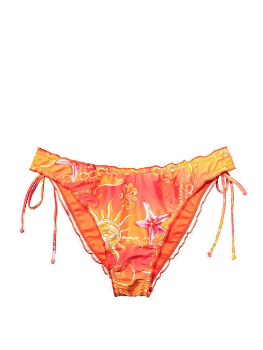Solano Swimwear Bikini Slip Cu Dantelă Portocalii