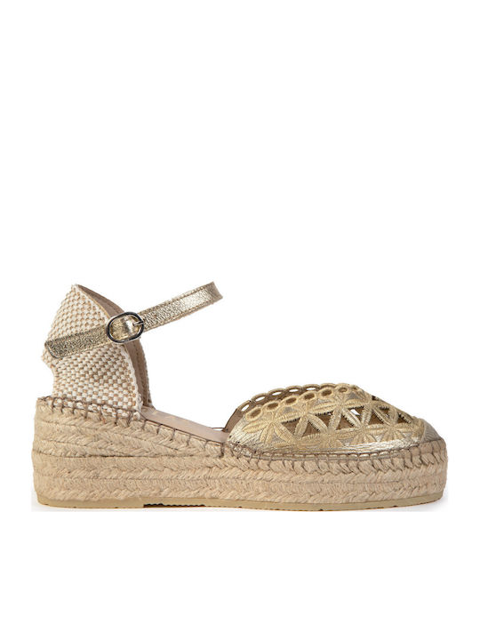 Fabiolas Collection Sommer Damenplattformen Gol...