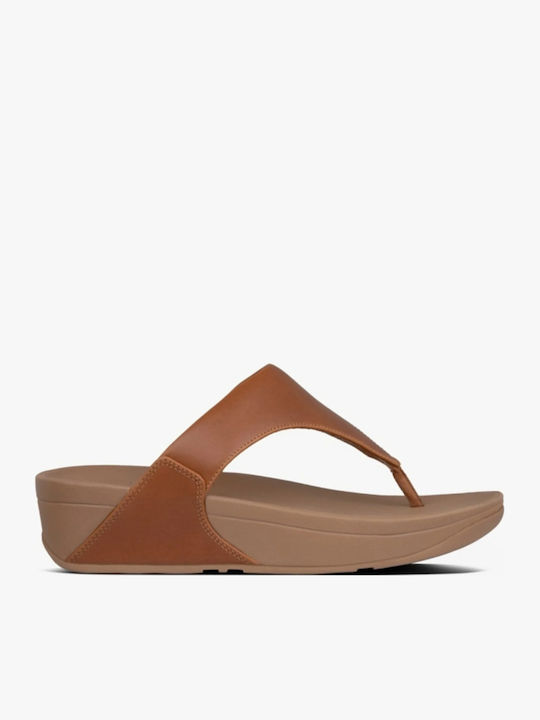 Fitflop Leather Women's Flat Sandals Brown