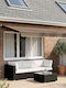 vidaXL Terrace Tent with LEDs Brown 3.5x2.5m