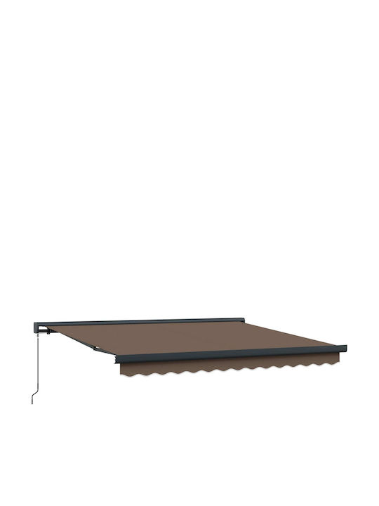 vidaXL Τέντα Βεράντας Καφέ 3.5x2.5m