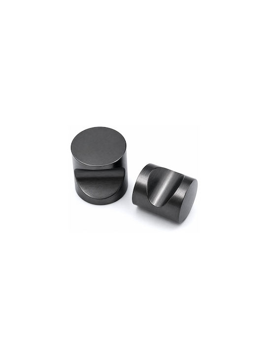 CMD Furniture Knob Made of Graphite Metal Ø23mm 1600003G