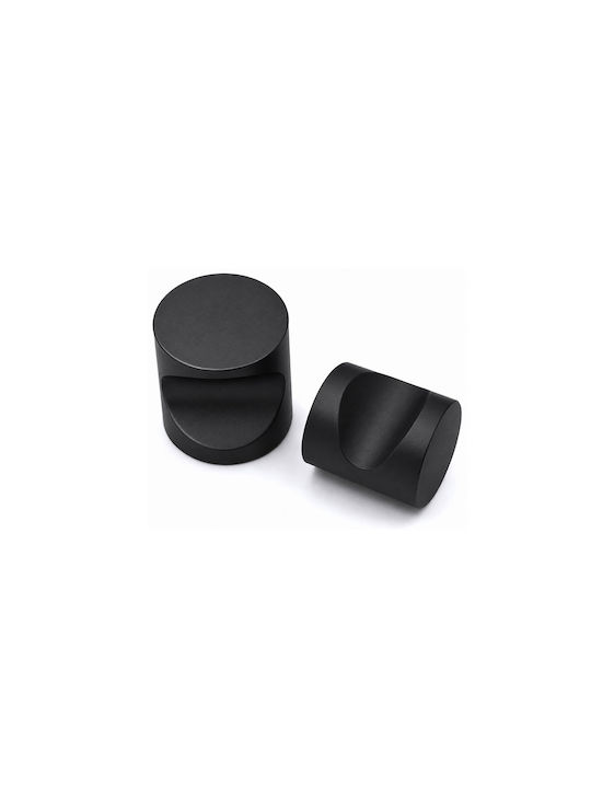 CMD Πόμολο Επίπλου από Μέταλλο Black Matt Φ23mm 1600003B