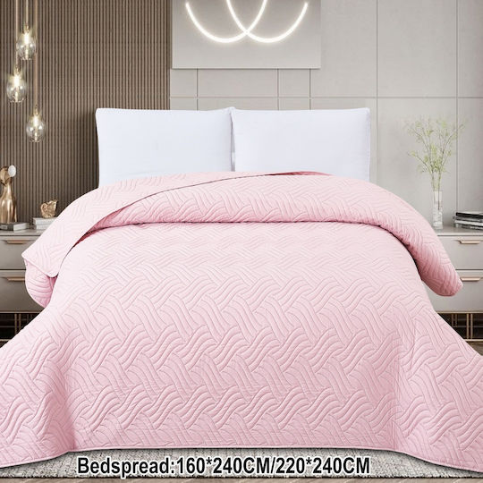 Xionoula Home Κουβερλί Υπέρδιπλο Pink 220x240cm