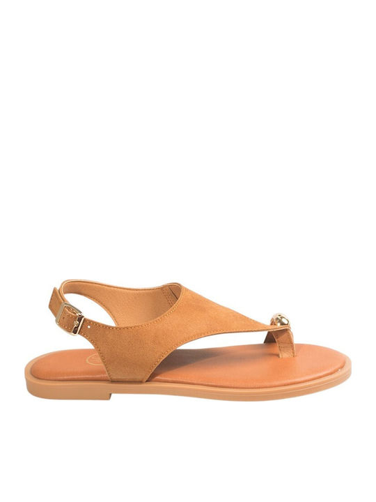 J&C Women's Flat Sandals Tabac Brown