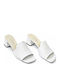 Mules With Low Heel In White Colour