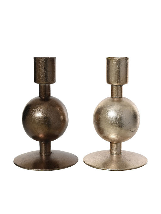 Beauty Home Metal Candle Holder In Beige Colour 7.5x11.5cm