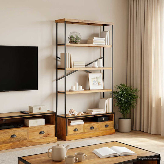 Βιβλιοθήκη Φυσικό 100x30x180εκ.