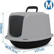 Nobleza Cat Toilet Closed with Filter Gray L57 x W39.5 x H38cm