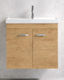 Savvopoulos Emily 60 Πάγκος με Νιπτήρα με Φως Μ60xΒ45xΥ55cm Light Hickory