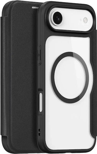 Dux Ducis Skin X Pro Калъф Iphone 17 Air Портмоне Magsafe Съвместим Черен