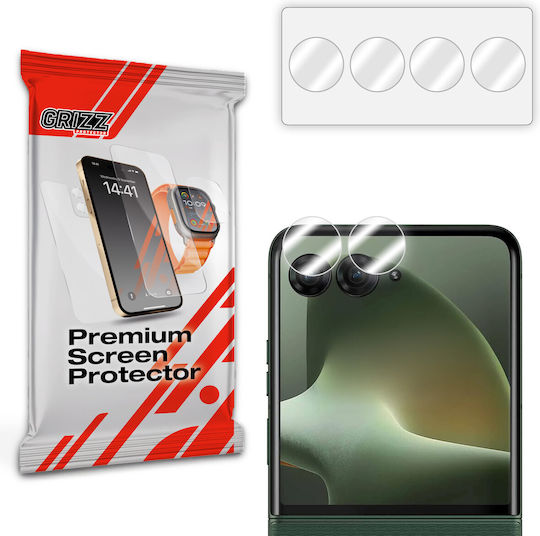 Set 2 Grizzglass Hybridglass Camera Lens Protectors Compatible Motorola Razr 70 Plus Transparent