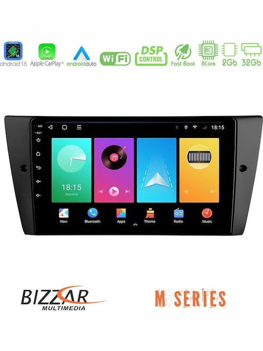 Bizzar Car Audio System for BMW Series 3 (E90) / Series 3 / E90 2006-2011 (Bluetooth/USB/WiFi/GPS/Apple CarPlay/Android Auto) with 9" Touch Screen