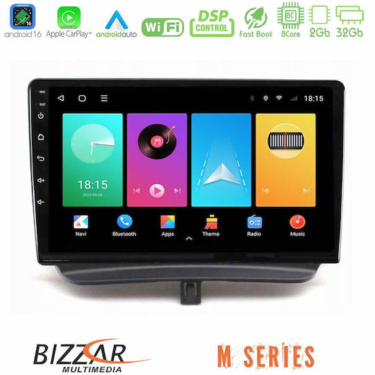 Bizzar Auto-Audiosystem für Ford Courier 2015-2023 Bluetooth USB Eingebautes Wi-Fi GPS Apple CarPlay Android Auto mit 9 Zoll Touchscreen