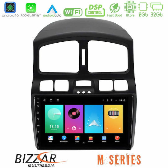 Bizzar Car Audio System for Hyundai Santa Fe 2000-2006 Bluetooth USB WiFi GPS Apple CarPlay Android Auto with 9" Touch Screen