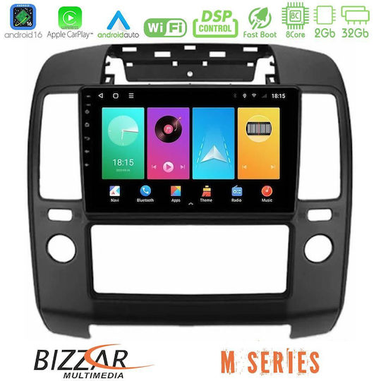 Bizzar Автомобилна Аудио Система За Nissan Navara / Pathfinder 2006-2011 С A/C (Bluetooth/USB/Вграден Wi-Fi/GPS/Apple CarPlay/Android Auto) С Touch Screen 9"