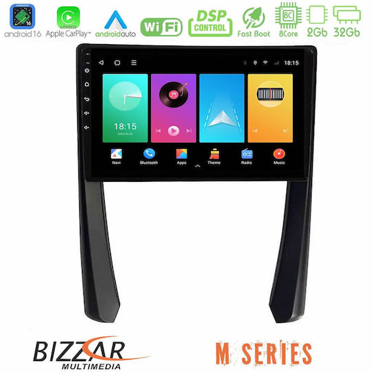 Bizzar Sistem Audio Auto pentru Porsche 911 / Cayman / Boxster 2005-2012 (Bluetooth/USB/Wi-Fi/GPS/Apple CarPlay/Android Auto) cu Ecran Tactil 9"
