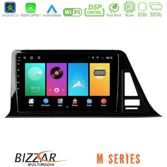 Bizzar Car Audio System for Toyota C-HR 2017-2022 Bluetooth USB WiFi GPS Apple CarPlay Android Auto with 9" Touch Screen