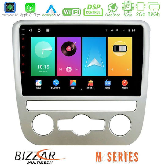 Bizzar Автомобилна Аудио Система За Volkswagen Scirocco 2008 – 2014 С A/C (Bluetooth/USB/Вграден Wi-Fi/GPS/Apple CarPlay/Android Auto) С Touch Screen 9"