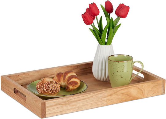 Relaxdays Tăvi De Servire Din Lemn 46x31cm Relaxdays Tăvi De Servire Din Lemn 46x31cm