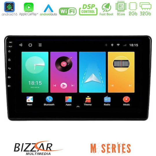 Bizzar Автомобилна Аудио Система за Peugeot Partner / Partner Tepee Citroen Berlingo 2008-2018 (Bluetooth/USB/WiFi/GPS/Apple CarPlay/Android Auto) с Touch Screen 9"