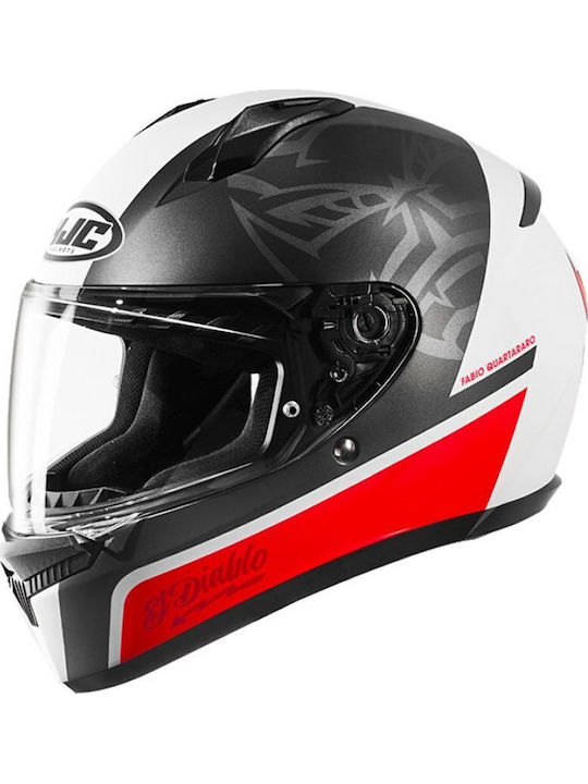 HJC C10 FQ20 MC1SF Quartararo Motorcycle Helmet...