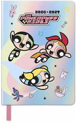 Akademisches Tagebuch Hartes Cover 2026/2027 Wöchentlich 17-Monat A5/15x21cm Powerpuff Girls
