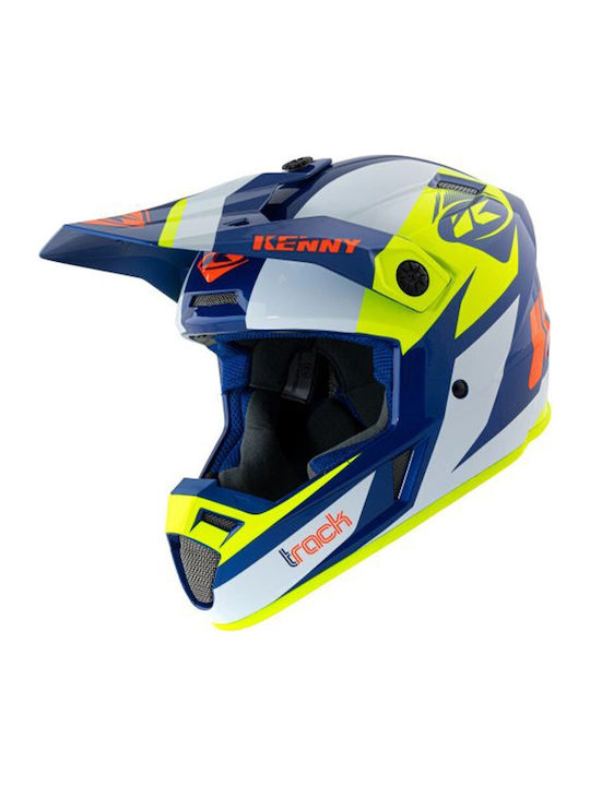 Kenny MX Track Navy/Neon Yellow Κράνος Μηχανής Motocross ECE 22.05 1235gr