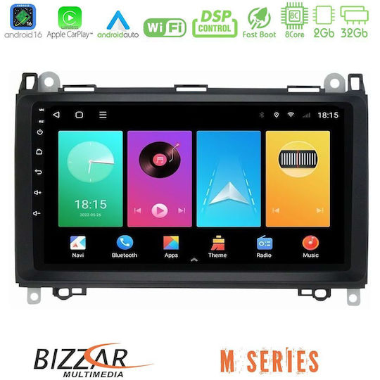 Bizzar Car Audio System for Mercedes-Benz Vito Sprinter Viano 2004-2011 Bluetooth USB WiFi GPS Apple CarPlay Android Auto with 9" Touch Screen