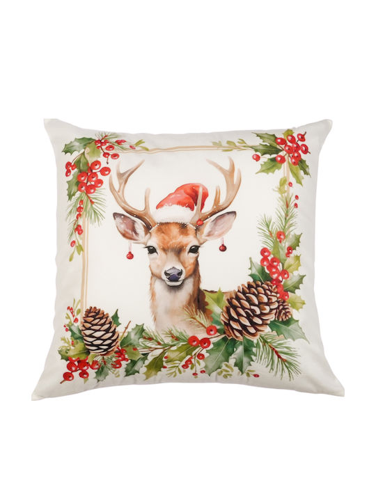 Weihnachtsdekorativer Kopfkissenbezug Gedruckt 45x45 91427 Rentier
