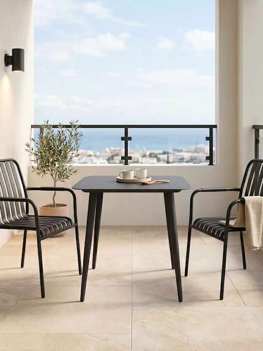 Garten- und Outdoor-Möbelsets Heven Vista 3 Stück Schwarz