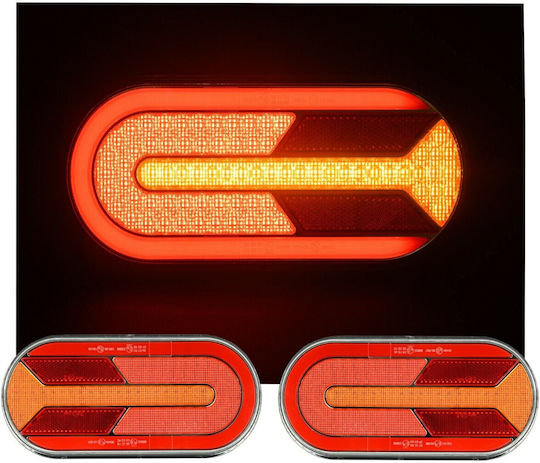Set Lumini LED Cu Semnal Dinamic 4 Funcții 12/24v
