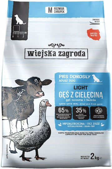 Wiejska Zagroda 2kg Trockenfutter für Erwachsene Hunde mit Kalb