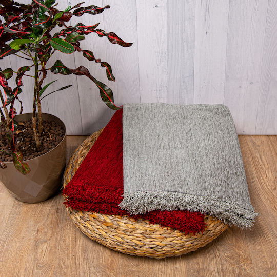 Xionoula Home Ριχτάρι Τριθέσιου Καναπέ Chenille 180x300εκ. Γκρι