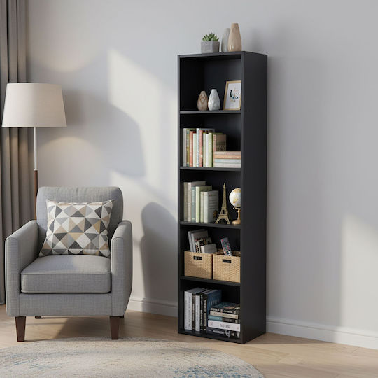 Bibliotecă Neagră 32x24x132 cm