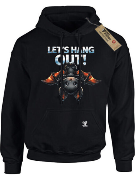 Takeposition Printed Blouse Hoodie Hang Out Black