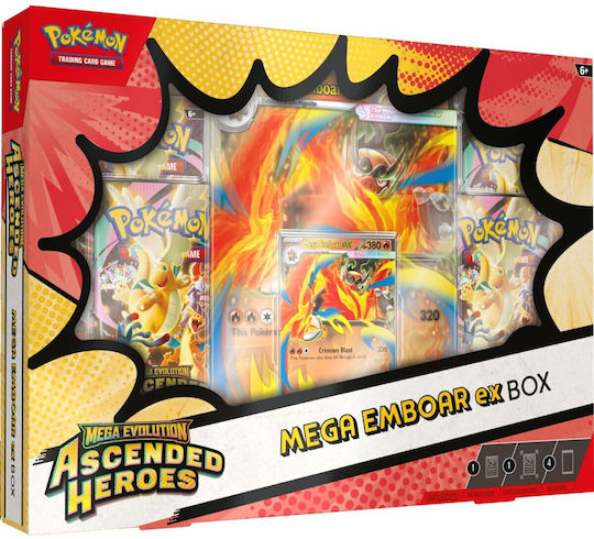 Pokemon Mega Emboar Ex Cutie Mega Evoluție: Eroi Înălțați